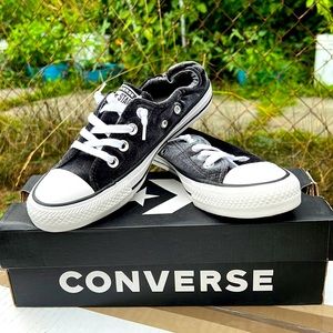 NEW Converse Size 6.5 Black Velvet